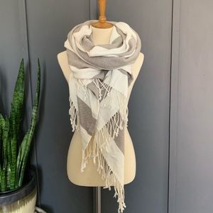 oversized fringe scarf blanket poncho cape wrap